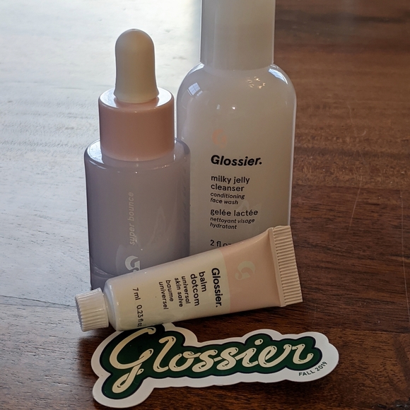 Glossier Other - Glossier Travel Set- Cleaner, Super Bounce, Balm